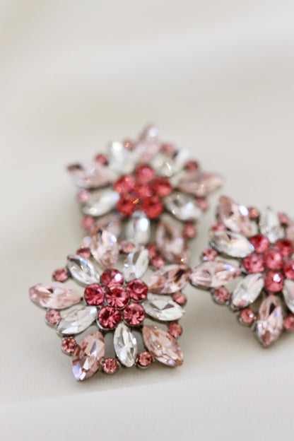 Rosa blingknapp